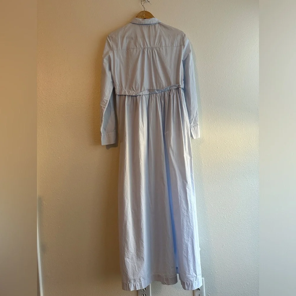 ZARA 7517 / 046 Blue Shirt Dress Shirtdress ASO Trinny Woodall EUC